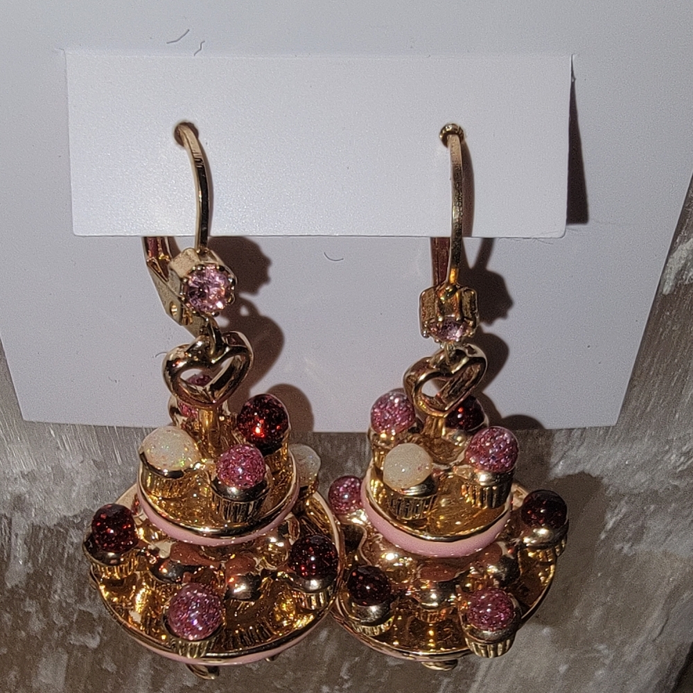 Betsey Johnson Cupcakes Earrings 🧁🩷 - Picture 3 of 3